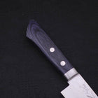 Santoku VG-10 Tsuchime Damast Dunkelblauer Westlicher Griff 130mm-[Musashi]-[Japan-Küchenmesser]