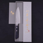 Santoku VG-10 Tsuchime Damast Dunkelblauer Westlicher Griff 130mm-[Musashi]-[Japan-Küchenmesser]