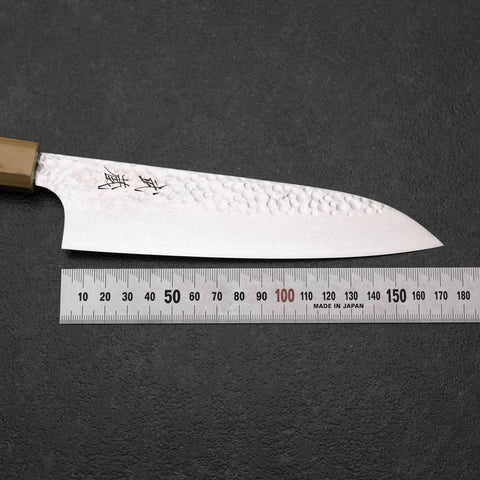 Santoku VG-10 Tsuchime Damast Olivenholz Griff 165mm-[Musashi]-[Japan-Küchenmesser]