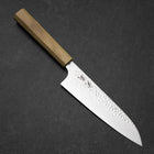 Santoku VG-10 Tsuchime Damast Olivenholz Griff 165mm-[Musashi]-[Japan-Küchenmesser]