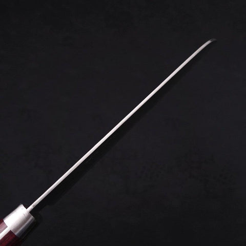 Santoku VG-10 Tsuchime Damast Roter Westlicher Griff 170mm-[Musashi]-[Japan-Küchenmesser]