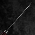 Santoku VG-10 Tsuchime Damast Roter Westlicher Griff 170mm-[Musashi]-[Japan-Küchenmesser]