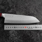 Santoku VG-10 Tsuchime Damast Roter Westlicher Griff 170mm-[Musashi]-[Japan-Küchenmesser]