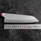 Santoku VG-10 Tsuchime Damast Roter Westlicher Griff 170mm-[Musashi]-[Japan-Küchenmesser]