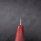 Santoku VG-10 Tsuchime Damast Roter Westlicher Griff 180mm-[Musashi]-[Japan-Küchenmesser]