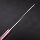 Santoku VG-10 Tsuchime Damast Roter Westlicher Griff 180mm-[Musashi]-[Japan-Küchenmesser]