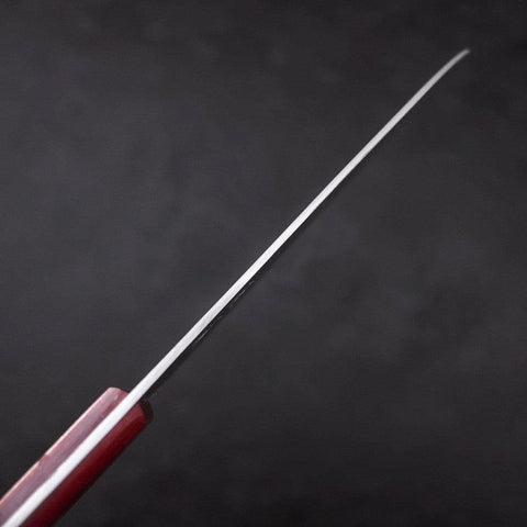 Santoku VG-10 Tsuchime Damast Roter Westlicher Griff 180mm-[Musashi]-[Japan-Küchenmesser]