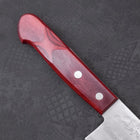 Santoku VG-10 Tsuchime Damast Roter Westlicher Griff 180mm-[Musashi]-[Japan-Küchenmesser]