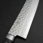 Santoku VG-10 Tsuchime Damast Schwarzer Westlicher Griff 180mm-[Musashi]-[Japan-Küchenmesser]