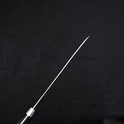 Santoku VG-10 Tsuchime Damast Schwarzer Westlicher Griff 180mm-[Musashi]-[Japan-Küchenmesser]