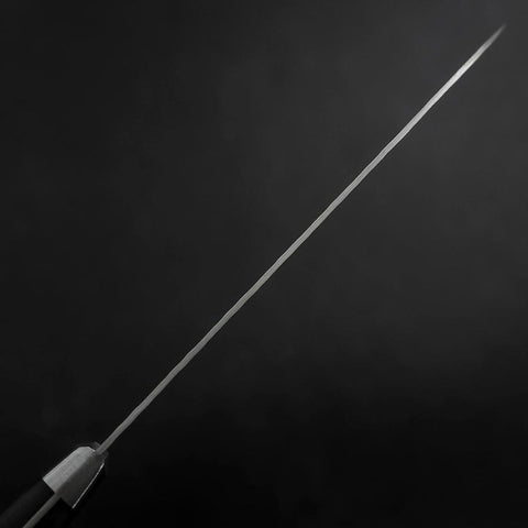 Santoku VG-10 Tsuchime Damast Schwarzer Westlicher Griff 180mm-[Musashi]-[Japan-Küchenmesser]