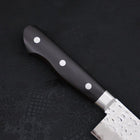 Santoku VG-10 Tsuchime Damast Schwarzer Westlicher Griff 180mm-[Musashi]-[Japan-Küchenmesser]