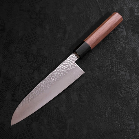 Santoku VG-10 Tsuchime Damast Walnussholz Griff 165mm-[Musashi]-[Japan-Küchenmesser]