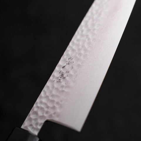 Santoku VG-10 Tsuchime Damast Walnussholz Griff 165mm-[Musashi]-[Japan-Küchenmesser]