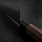 Santoku VG-10 Tsuchime Damast Walnussholz Griff 165mm-[Musashi]-[Japan-Küchenmesser]