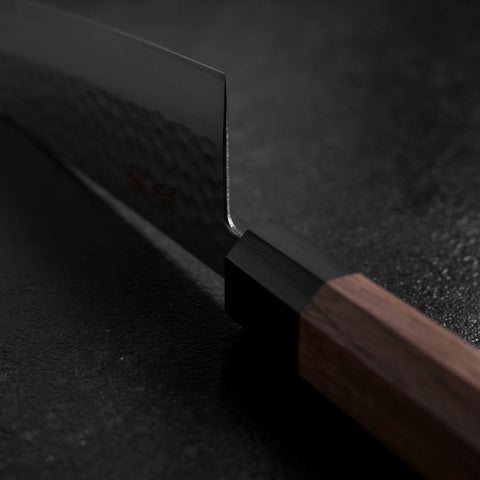 Santoku VG-10 Tsuchime Damast Walnussholz Griff 165mm-[Musashi]-[Japan-Küchenmesser]