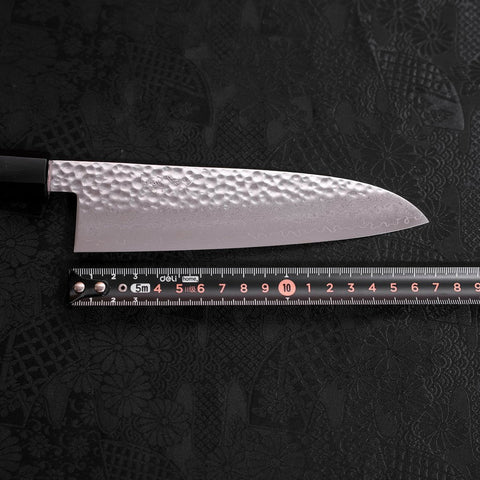 Santoku VG-10 Tsuchime Damast Walnussholz Griff 165mm-[Musashi]-[Japan-Küchenmesser]