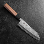 Santoku VG-10 Tsuchime Damast Walnussholz Griff 165mm-[Musashi]-[Japan-Küchenmesser]