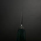 Santoku VG-10 Tsuchime Damast Westlicher Grüner Griff 170mm-[Musashi]-[Japan-Küchenmesser]
