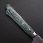 Santoku VG-10 Tsuchime Damast Westlicher Grüner Griff 170mm-[Musashi]-[Japan-Küchenmesser]