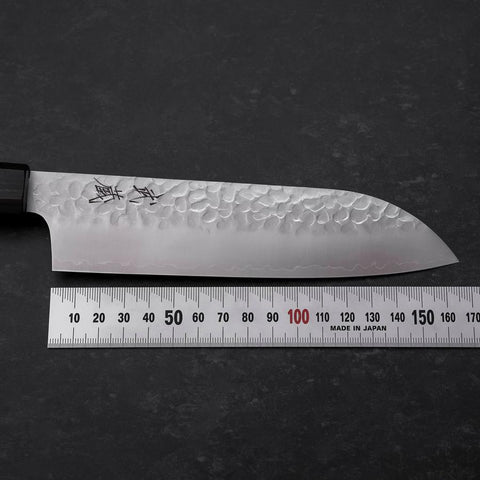 Santoku VG-10 Tsuchime Ebenholz Griff 165mm-[Musashi]-[Japan-Küchenmesser]