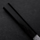 Santoku VG-10 Tsuchime Ebony Handle 165mm-[Musashi]-[Japanese-Kitchen-Knives]
