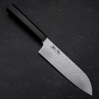 Santoku VG-10 Tsuchime Ebony Handle 165mm-[Musashi]-[Japanese-Kitchen-Knives]