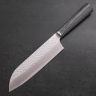 Santoku VG-10 Tsuchime Kohlefarbener Kirschholz Griff 165mm\-[Musashi]-[Japan-Küchenmesser]