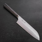 Santoku VG-10 Tsuchime Kohlefarbener Kirschholz Griff 165mm\-[Musashi]-[Japan-Küchenmesser]