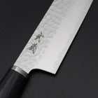 Santoku VG-10 Tsuchime Lila Runder Mahagoni Griff 165mm-[Musashi]-[Japan-Küchenmesser]