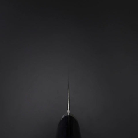 Santoku VG-10 Tsuchime Lila Runder Mahagoni Griff 165mm-[Musashi]-[Japan-Küchenmesser]