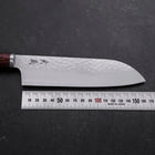 Santoku VG-10 Tsuchime Runder Mahagoni Griff 165mm-[Musashi]-[Japan-Küchenmesser]