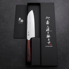 Santoku VG-10 Tsuchime Runder Mahagoni Griff 165mm-[Musashi]-[Japan-Küchenmesser]
