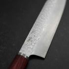 Santoku VG-10 Tsuchime Westlicher Roter Griff 165mm-[Musashi]-[Japan-Küchenmesser]