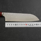 Santoku VG-10 Tsuchime Westlicher Roter Griff 165mm-[Musashi]-[Japan-Küchenmesser]