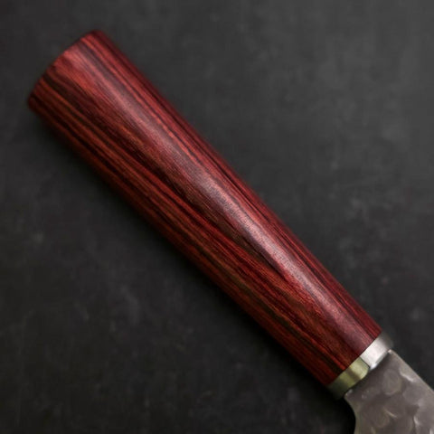 Santoku VG-10 Tsuchime Westlicher Roter Griff 165mm-[Musashi]-[Japan-Küchenmesser]