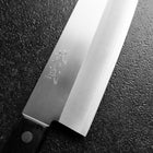 Santoku VG-5 Poliert Schwarzer Westlicher Griff 170mm (Tsuba Nashi)-[Musashi]-[Japan-Küchenmesser]