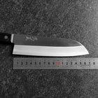 Santoku VG-5 Poliert Schwarzer Westlicher Griff 170mm (Tsuba Nashi)-[Musashi]-[Japan-Küchenmesser]