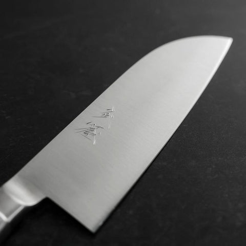 Santoku VG-5 Poliert Westlicher Edelstahlgriff 125mm-[Musashi]-[Japan-Küchenmesser]