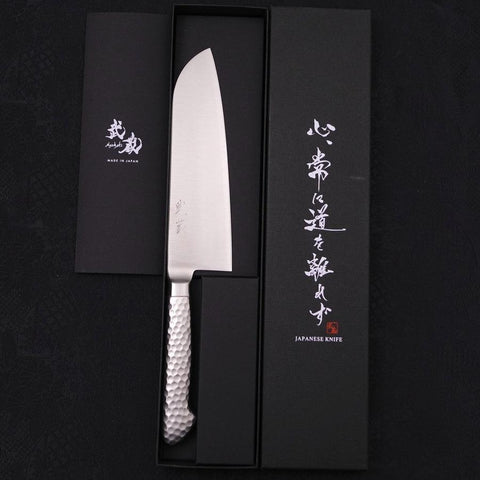 Santoku VG-5 Poliert Westlicher Griff 175mm-[Musashi]-[Japan-Küchenmesser]