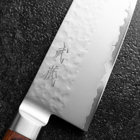 Santoku VG-5 Tsuchime Westlicher Griff 160mm-[Musashi]-[Japan-Küchenmesser]