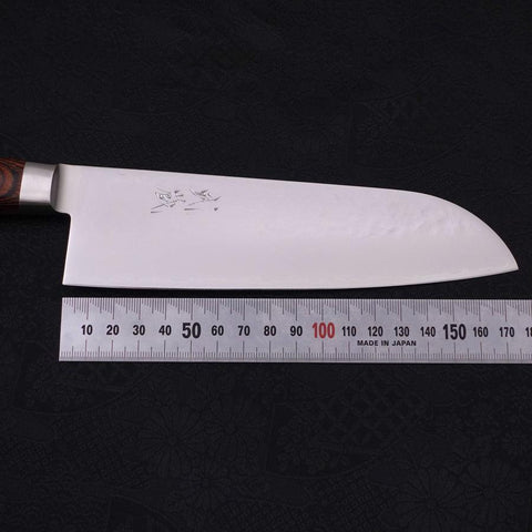 Santoku VG-5 Tsuchime Western Handle 175mm (6.8”)-[Musashi]-[Japanese-Kitchen-Knives]