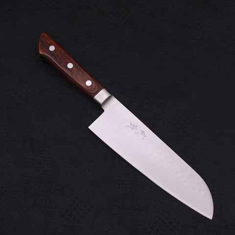 Santoku VG-5 Tsuchime Western Handle 175mm (6.8”)-[Musashi]-[Japanese-Kitchen-Knives]