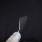 Santoku White Steel #1 Edelstahlummantelung Tsuchime Blau-Weißer-Mix Ozeanplastik Griff 165mm-[Musashi]-[Japan-Küchenmesser]
