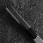 Santoku White Steel #1 Kurouchi Tsuchime Buffalo Ebony Handle 170mm (6.7”)-[Musashi]-[Japan-Küchenmesser]