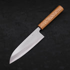 Santoku White Steel #1 Poliert Eichenholz Griff 165mm-[Musashi]-[Japan-Küchenmesser]