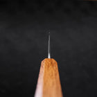 Santoku White Steel #1 Poliert Eichenholz Griff 165mm-[Musashi]-[Japan-Küchenmesser]