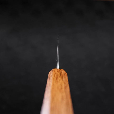 Santoku White Steel #1 Poliert Eichenholz Griff 165mm-[Musashi]-[Japan-Küchenmesser]