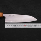 Santoku White Steel #1 Poliert Eichenholz Griff 165mm-[Musashi]-[Japan-Küchenmesser]