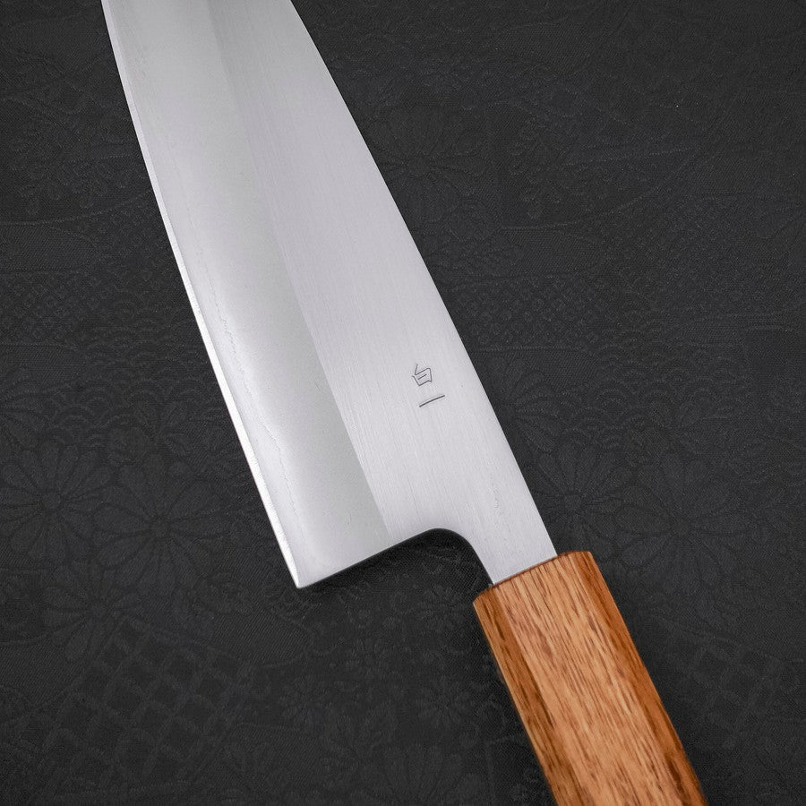 Santoku White Steel #1 Poliert Yaki Urushi Griff 165mm-[Musashi]-[Japan-Küchenmesser]